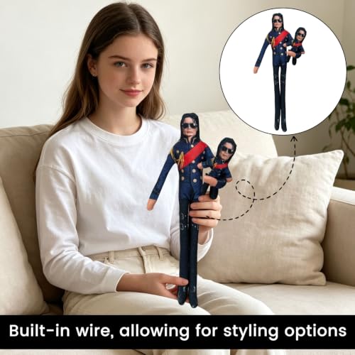 Michaell Plush Doll Set of 2 - Bendable Cartoon Soft Dolls, M Variation