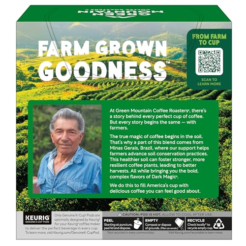 Green Mountain Coffee Roaster Dark Magic Keurig Single-Serve K-Cup Pods, Dark Roast Coffee, 32 Count