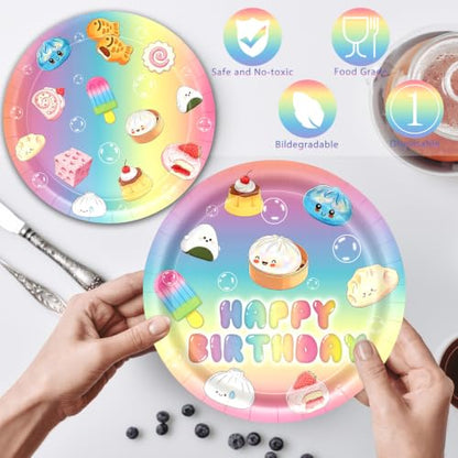 Dumpling Party Decorations Set for Birthday Celebrations - Tableware Kit for 20 Guests