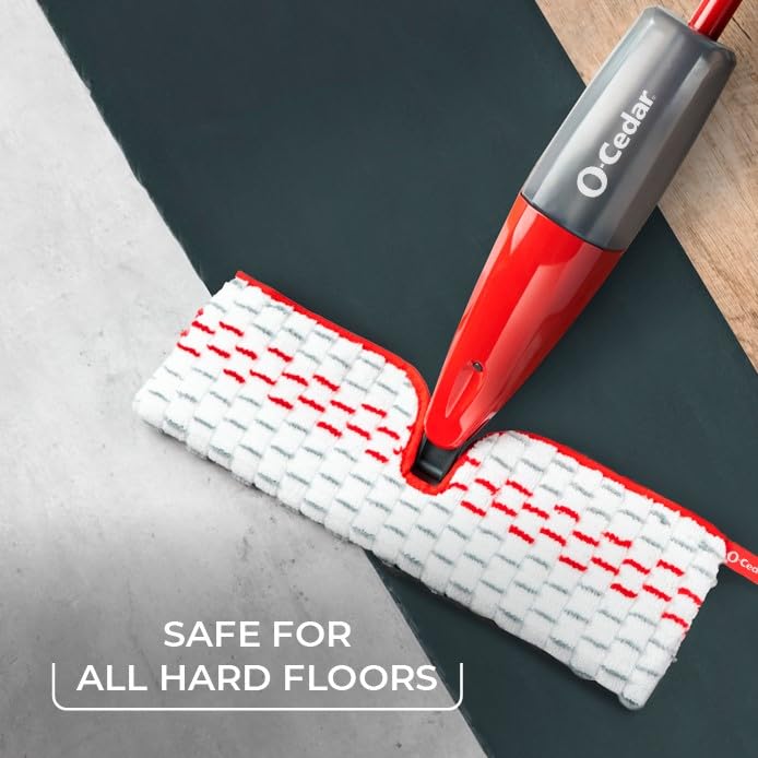 O-Cedar ProMist MAX Microfiber Spray Mop Removes 99% of Bacteria with just Water, Features 1 Extra Refill