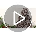 Large Gingerbread Christmas Tree Figurine - Holiday Sequin Village Decor