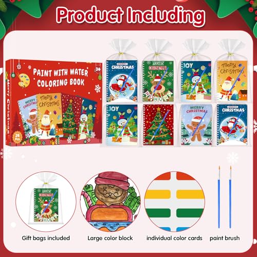 Kids Water Coloring Books Bulk Pack - Christmas Party Favors & Classroom Gifts