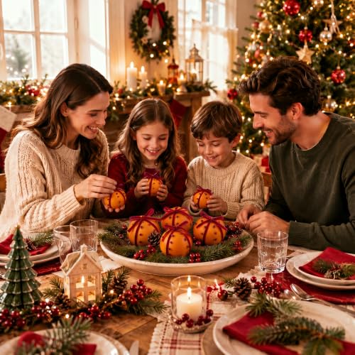 6 Pcs Clove Orange Pomanders for Holiday Decor - Christmas Vase Fillers
