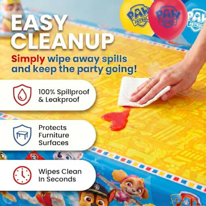 Paw Patrol Tablecloth 2-Pack - Birthday Party Decorations for Kids