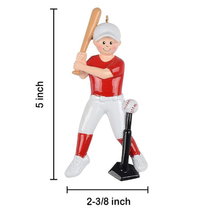 Personalized Baseball Boy Ornament – Christmas Tree Line Name