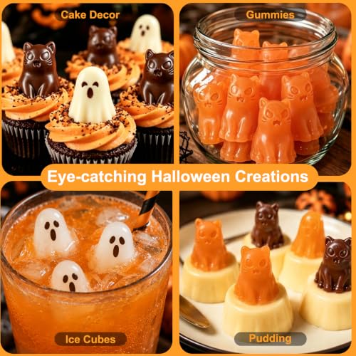 Halloween Ghost Silicone Mold 2 Pack - 3D Candy, Chocolate, Gummy & Dessert Maker