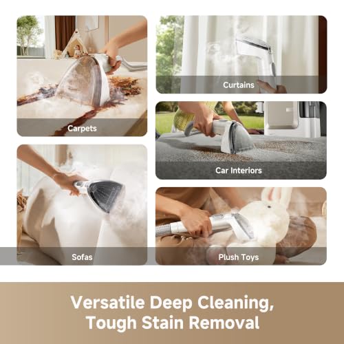 Steam Upholstery Cleaner Machine with Hot Water and Multi-Mode Steam