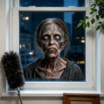 Halloween Zombie Window Cling Sticker Set - Colorful 29 - Creepy Haunted House Decor
