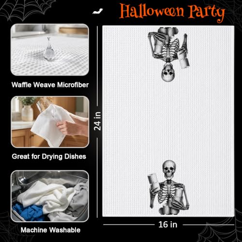 Halloween Skeleton Toilet Paper Hand Towel for Bathroom Decor