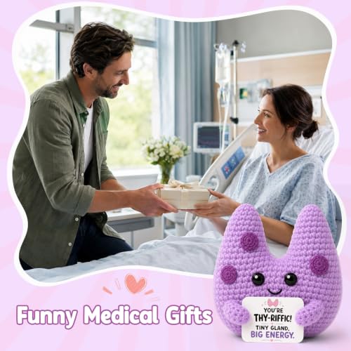 Funny Medical Gift - Crochet Thyroid Plush for Women and Men, Nurse Appreciation