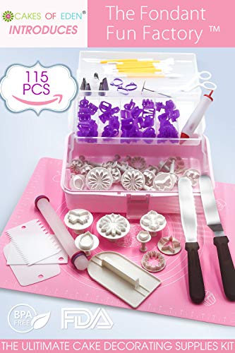 APRON HEROES -Cake Decorating Supplies, Fondant Tools, 123Pcs, Cake Decorating Kit, Baking Kit, Pastry, Cookie, Cupcake, Baking Accessories & Supplies