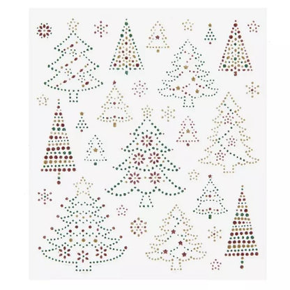 Christmas Tree Glitter Sticker Set – 62 Pack for Scrapbooks & Cards