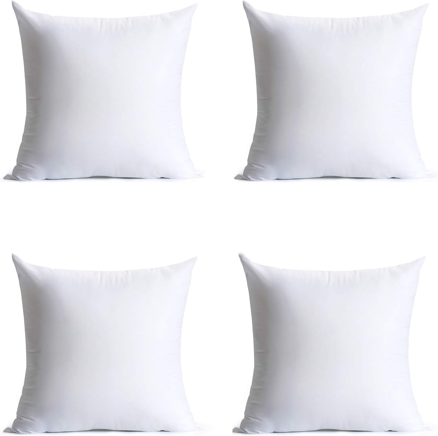 Calibrate Timing Pillow Inserts - Hypoallergenic Down Alternative Cushion | Set of 4, 18 x 18 Inches