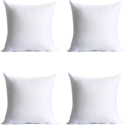 Calibrate Timing Pillow Inserts - Hypoallergenic Down Alternative Cushion | Set of 4, 18 x 18 Inches