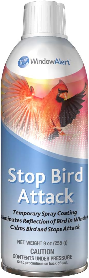 WindowAlert Bird Deterrent Spray - 9oz Temporary Coating Eliminates Reflection - Made in The USA