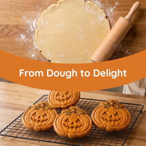 Halloween Spooky Mini Pie Mold Set with 10 Shapes - Ghost, Pumpkin, Skull & More - Reusable Baking Tool - Variation of THIS listing #I