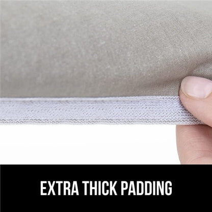 GORILLA GRIP The Original Ironing Board Cover and Pad, Silicone Coating, 400°F Scorch Resistant Thick Padding, Heavy Duty Iron Covers Standard Boards, Hook and Loop Fastener Strap, Silver 18x49