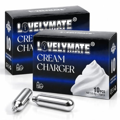 8g Cream Chargers Pack of 20 for Whipped Cream Dispensers - Home & Professional Use
