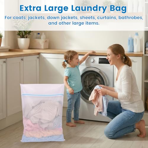 XX-Large Mesh Laundry Bags for Delicates 2 Pack - 24x32 Inches