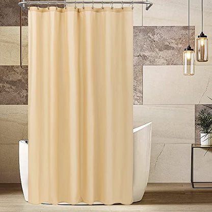 ALYVIA SPRING Extra Long Fabric Shower Curtain Liner Waterproof - 72" x 96", Soft & Lightweight X-Long Shower Curtain with 3 Magnets, Machine Washable - 72x96, Khaki