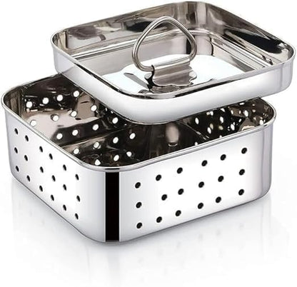 Premium 250ml Stainless Steel Square Paneer Maker – Ideal for Fresh Homemade Cheese and Tofu