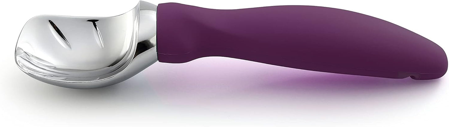 Spring Chef Ice Cream Scoop - Professional Heavy-Duty Scooper with Soft Grip Handle | Purple Color