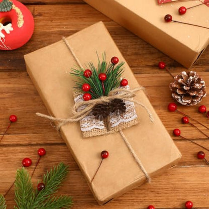 Wine Red Artificial Holly Berries for Christmas Crafts - 300 Pcs