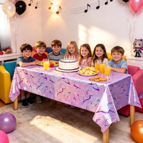 Kpop Birthday Tablecloths - 3pcs Holographic Lightning Party Decor