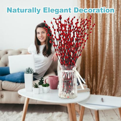 Natural Dried PussyWillow Branches for Rustic Wedding Decor Fireplace Mantel Centerpiece