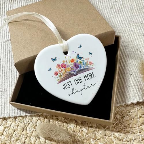 Book Ornament - Literary Christmas Tree Decor for Book Lovers, Holiday Gift