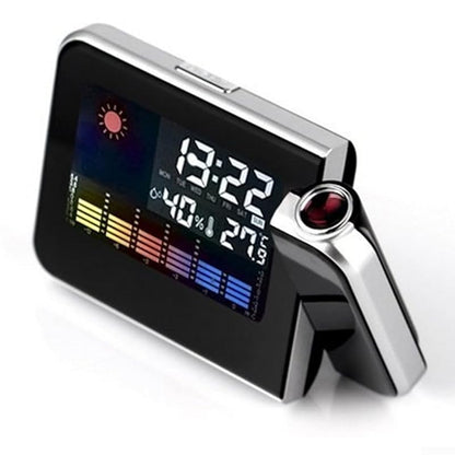 Led Digital Projection Alarm Clock with 180° Swivel Base – Large Display for Time, Date, Temperature & Humidity