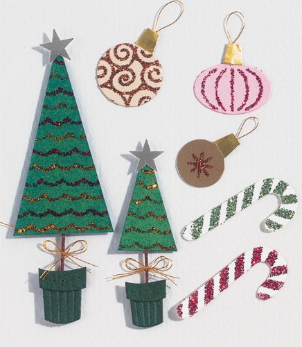 Christmas Holiday Dimensional Stickers for Crafts and Card Making