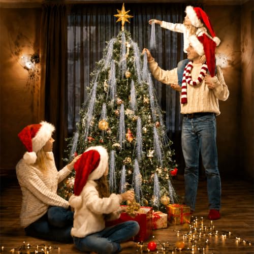 6000 Silver Icicle Tinsel for Christmas Tree - 18" Holiday Decor