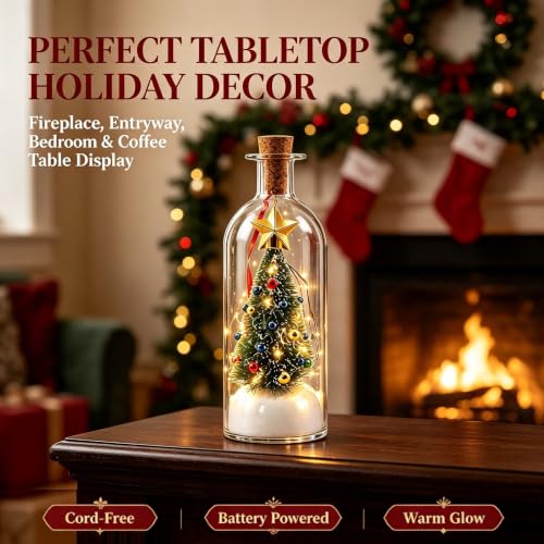 Christmas Snow Globe with Voice Recording and Festive Scene