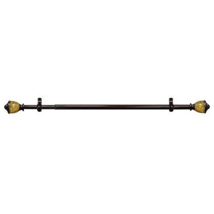 Decorative Window Curtain Rods with Finials, 48 to 86 Inches, 0.75 Diameter - Camino Lincroft - Lightweight & Easy to Install, Adjusts Telescopically to Fit Any Window by Achim Home Decor