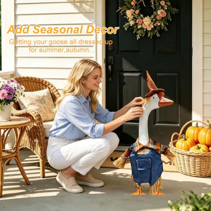8-Count Porch Goose Costumes - All-Season Lawn Decor for 23 Inch Geese (Variation: 8)