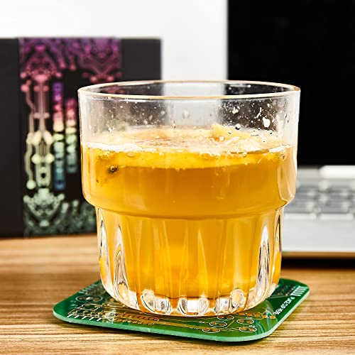 7 Colors Circuit Board Drink Coasters Set - Geek Nerd Engineer Gift