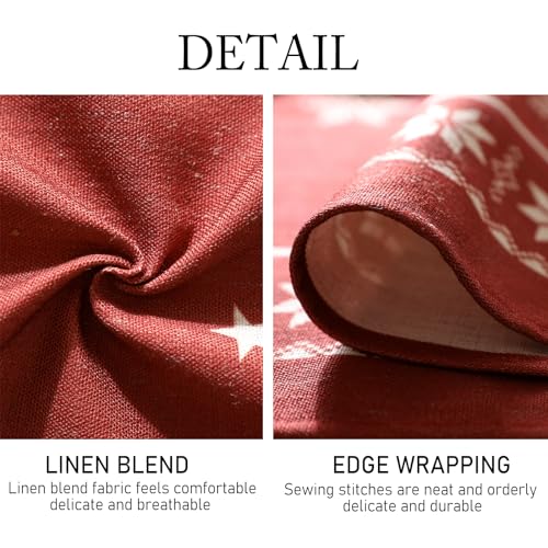 ISAENNE Christmas Tablecloth - Vintage Square 55x55 Inches - Carol C Variation