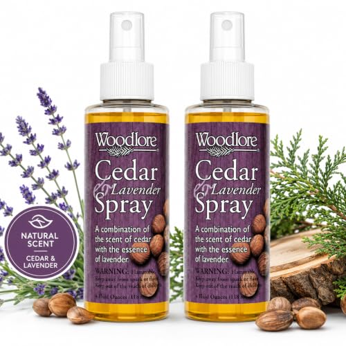 Woodlore Cedar Lavender Spray 2 Pack - Refreshes Cedar Closets & Storage