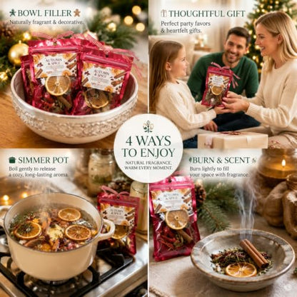Fall Simmering Potpourri Kit for Home Fragrance - Red, 18 Packs