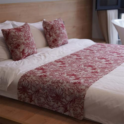 Dark Brown Textured Woven Bed Runner 26x98in with Pillow Cover Set - Modern Bedroom Decor