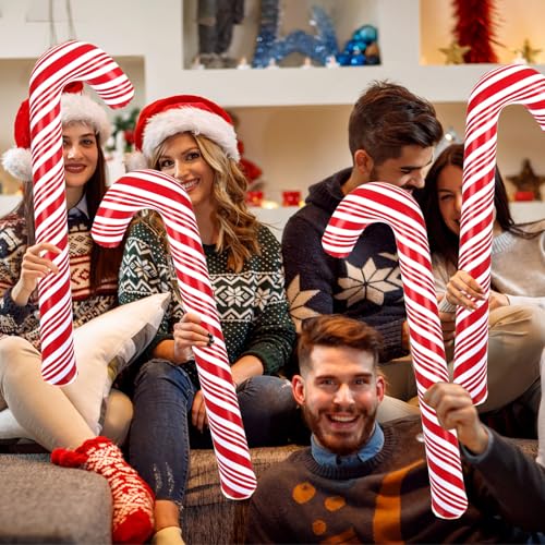 Cute Inflatable Candy Canes Christmas Decorations - 20 Pack 35 Inches