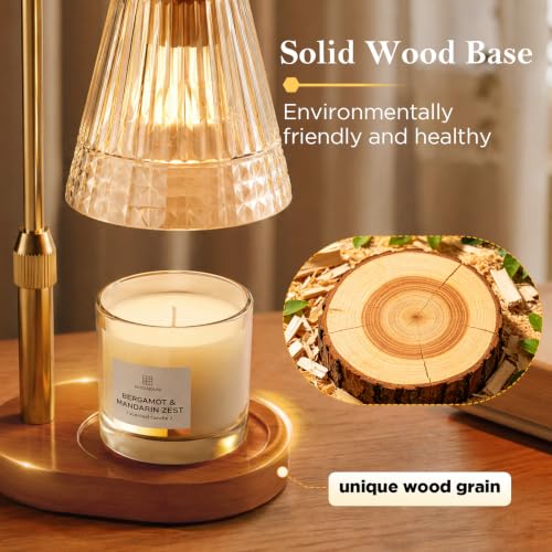 2 Pack Candle Warmer Lamps with Timer & Dimmable Wax Melters - Golden