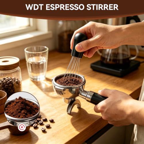54mm Spring Loaded Espresso Tamper for Breville Portafilters - 7-Piece Set