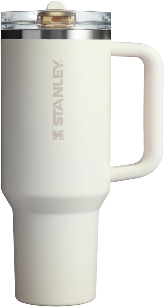 STANLEY Quencher ProTour 40 oz Tumbler - Leakproof Lid, Built-In Straw & Handle | Insulated Stainless Steel | BPA-Free | Cream