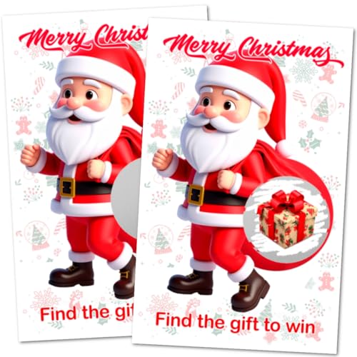 Scratch Off Gift Cards Set of 40 for Christmas & New Year Party Fun