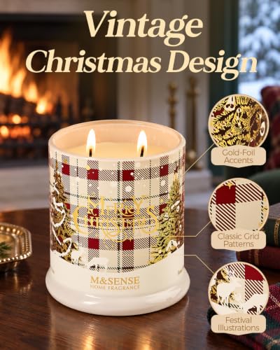 Christmas Eggnog Soy Candle - 2 Wick, 12.7oz Winter Gift & Decor
