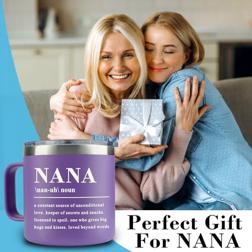 14oz Nana Mug - Purple - Gift for Grandma Birthday Christmas Mothers Day
