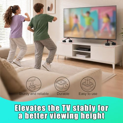 8pcs TV Stand Riser Blocks, Height Adjustable Furniture Risers for TV, Sofa, Bed, 6.8x6.8x3.5cm