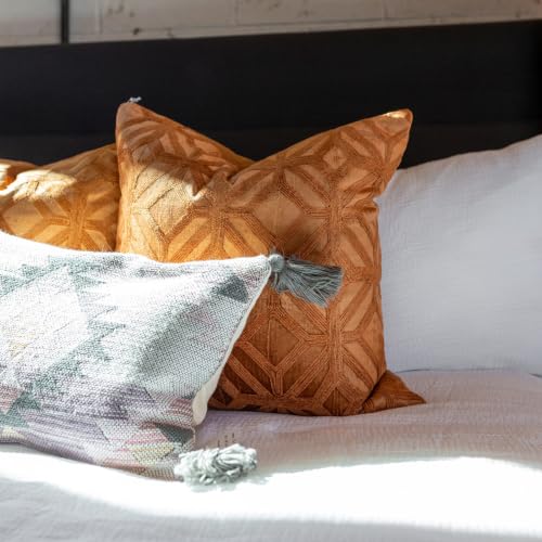 12x16 Feather Down Lumbar Pillow Inserts Set of 2 with Cotton Cover - Soft & Lofty